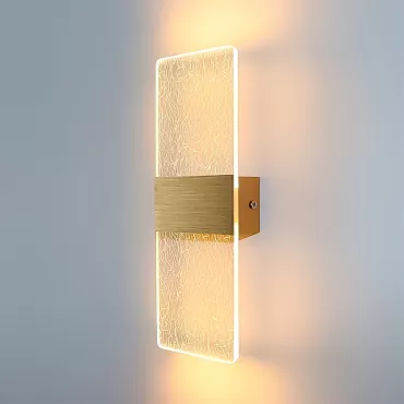 Arandela Texturizada LED 6w, Luz Quente, Dourado, LexLight