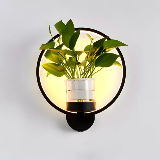 Arandela Com Vaso de Plantas, LED 10w, Luz Quente, LexLight