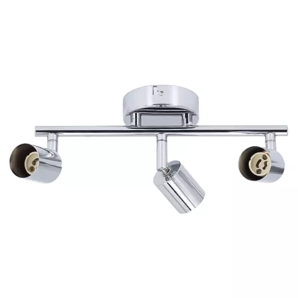 Spot de Trilho, Com Três Bases, 27cm Prata, GU10, LexLight